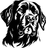 rottweiler, minimalista y sencillo silueta - ilustración vector