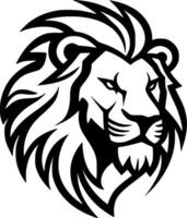 Lion, Black and White illustration vector