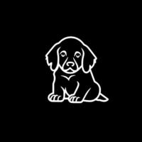 Puppy, Black and White illustration vector