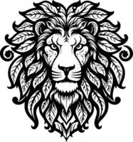 Lion, Minimalist and Simple Silhouette - illustration vector