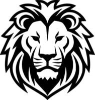 Lion, Black and White illustration vector