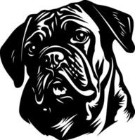 Pug, Black and White illustration vector