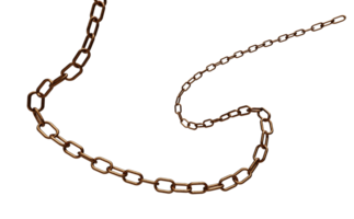 3d bronze copper chain png