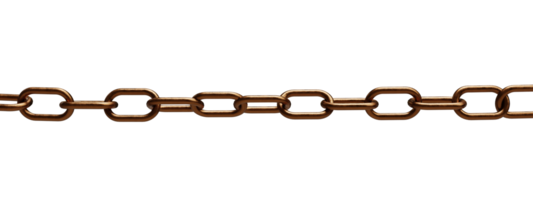 3d copper chain png