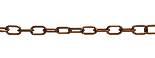 3d cobre cadena png