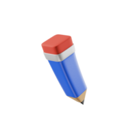 3d pencil icon with eraser png