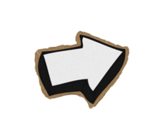 torn paper right directional arrow png