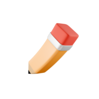 3d pencil icon with eraser png