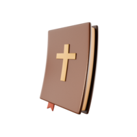 3d Biblia libro icono con marcador png