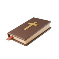 3d Bibel Buch Symbol mit Lesezeichen png