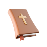 3d Biblia libro icono con marcador png