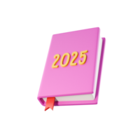 3d 2025 diario cuaderno png