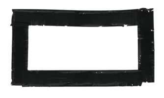 abstrakt svart hantverk tejp i de form av en rektangel png