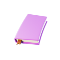 3d Buch Symbol mit Lesezeichen png