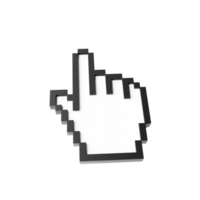 3d hand pointer cursor png