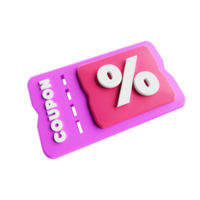 pink 3d sales coupon voucher png