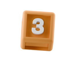 coloré numéroté 3d bâtiment bloquer cube png