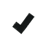 abstrakt svart hantverk tejp i de form av en bock png