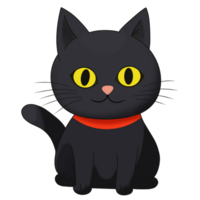 gatto nero di halloween png