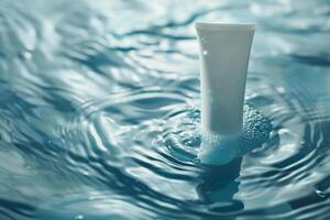 Toothpaste Tube Floating in Water photo