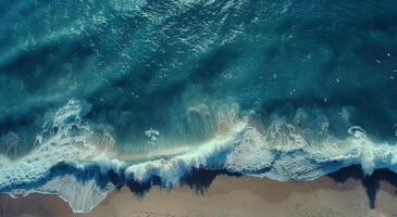 aéreo ver de playa y Oceano foto