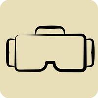 Icon VR Glasses. related to Online Game symbol. hand drawn style. simple design illustration vector