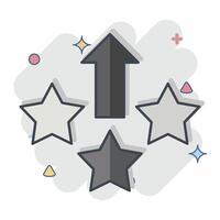 Icon Level Up. related to Online Game symbol. comic style. simple design illustration vector