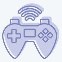 Icon Gamepad. related to Online Game symbol. two tone style. simple design illustration vector