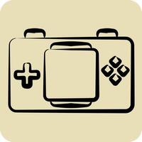 Icon Console. related to Online Game symbol. hand drawn style. simple design illustration vector