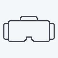 icono vr lentes. relacionado a en línea juego símbolo. línea estilo. sencillo diseño ilustración vector