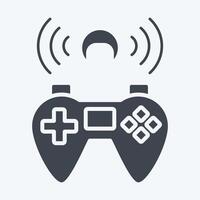 Icon Streaming. related to Online Game symbol. glyph style. simple design illustration vector