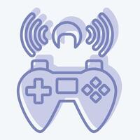 Icon Streaming. related to Online Game symbol. two tone style. simple design illustration vector