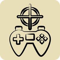 Icon Shooting. related to Online Game symbol. hand drawn style. simple design illustration vector