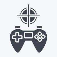 Icon Shooting. related to Online Game symbol. glyph style. simple design illustration vector