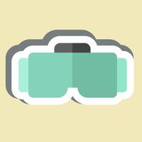 pegatina vr lentes. relacionado a en línea juego símbolo. sencillo diseño ilustración vector