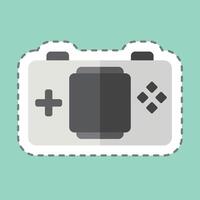 Sticker line cut Console. related to Online Game symbol. simple design illustration vector