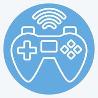 Icon Gamepad. related to Online Game symbol. blue eyes style. simple design illustration vector