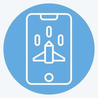 Icon Mobile Game. related to Online Game symbol. blue eyes style. simple design illustration vector