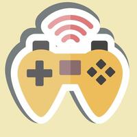 Sticker Gamepad. related to Online Game symbol. simple design illustration vector