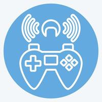 Icon Streaming. related to Online Game symbol. blue eyes style. simple design illustration vector