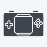 icono consola. relacionado a en línea juego símbolo. glifo estilo. sencillo diseño ilustración vector