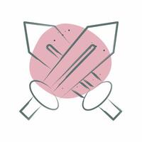 Icon PVP. related to Online Game symbol. Color Spot Style. simple design illustration vector