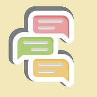 Sticker Chat. related to Online Game symbol. simple design illustration vector