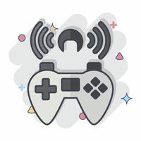 Icon Streaming. related to Online Game symbol. comic style. simple design illustration vector