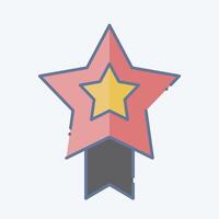 Icon Achievement. related to Online Game symbol. doodle style. simple design illustration vector