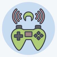 Icon Streaming. related to Online Game symbol. color mate style. simple design illustration vector