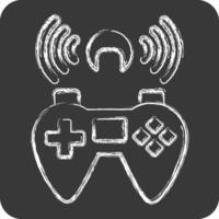 Icon Streaming. related to Online Game symbol. chalk Style. simple design illustration vector