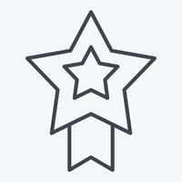 Icon Achievement. related to Online Game symbol. line style. simple design illustration vector