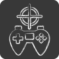 Icon Shooting. related to Online Game symbol. chalk Style. simple design illustration vector