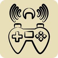 Icon Streaming. related to Online Game symbol. hand drawn style. simple design illustration vector